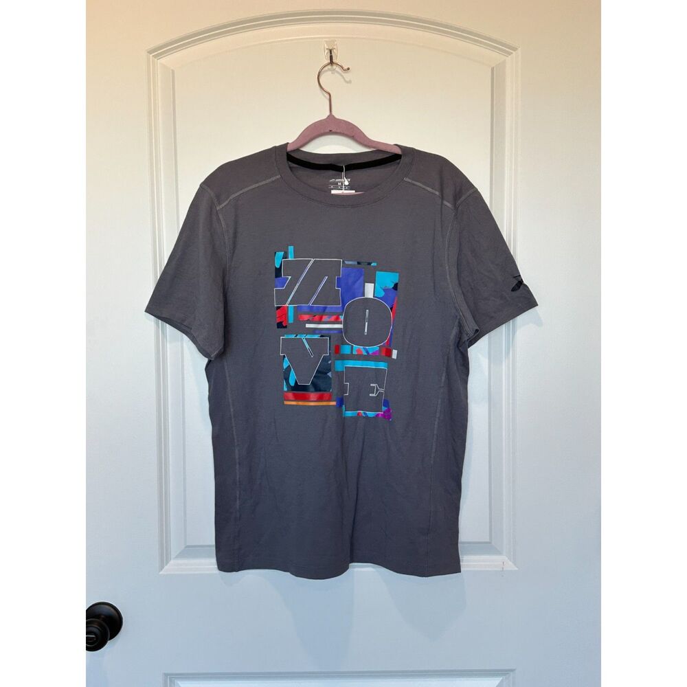 NWT Brooks Men's Empower Her Distance Short Sleeve T-Shirt Gray Size Medium